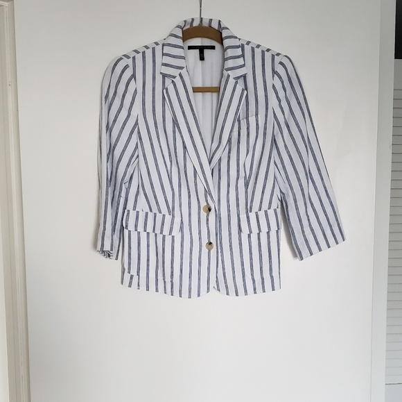 Victoria's Secret Jackets & Blazers - Victoria's Secret Striped Linen Blazer